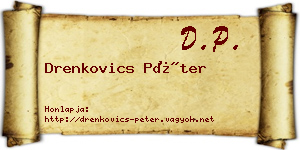 Drenkovics Péter névjegykártya