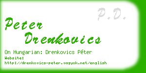 peter drenkovics business card